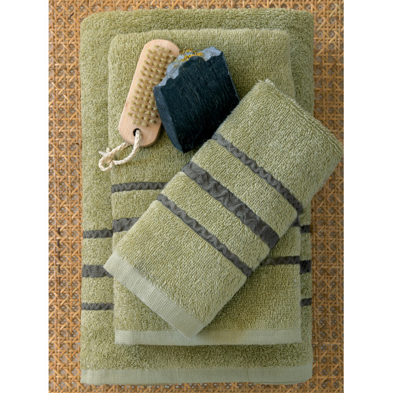 Σετ Πετσέτες 3 Τεμαχίων Palamaiki Sina Green