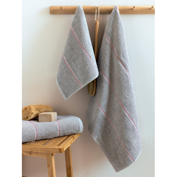 Σετ Πετσέτες 3 Τεμαχίων Palamaiki Cler Silver