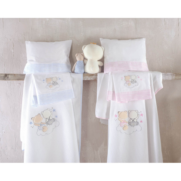 Σετ Σεντόνια Φανελένια Κούνιας 3 Τεμαχίων...