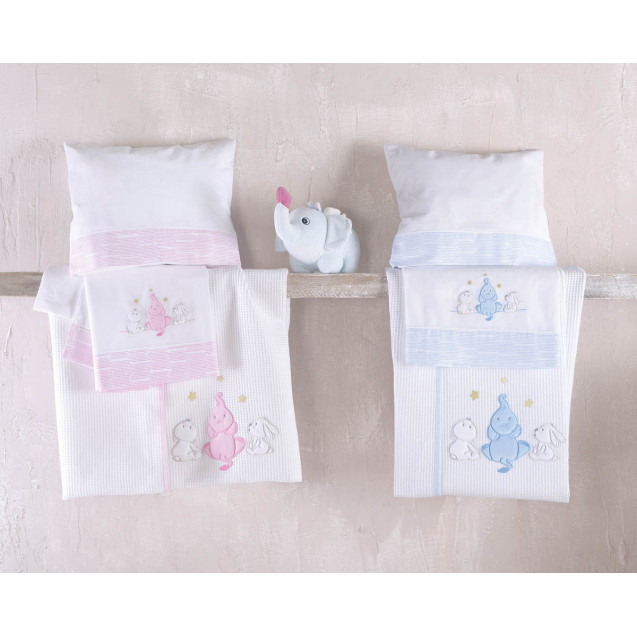 Σετ Σεντόνια Φανελένια Κούνιας 3 Τεμαχίων...