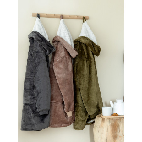 Κουβέρτα Καναπέ με Γούνα Sherpa Palamaiki Huhu/2 90X100 Khaki