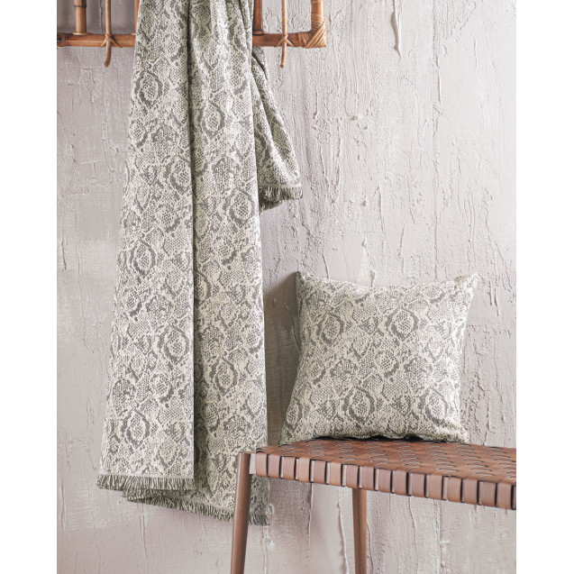 Μαξιλαροθήκη Διακόσμησης Rythmos Snake Μπεζ 40x40