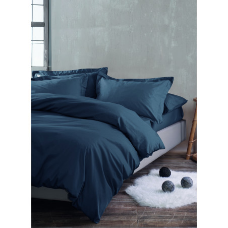 Σετ Παπλωματοθήκη Υπέρδιπλη 3 Τεμαχίων Rythmos Scenario Μπλε-Γκρι 235x250