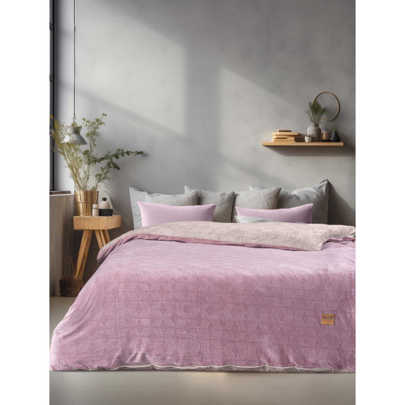 Παπλωματοθήκη Μονή Madi Eclipse Pink 160x220