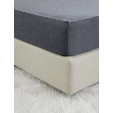 Σεντόνι Jersey Μονό με Λάστιχο Nima Tender Dark Gray 100x200+40