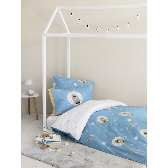 Σετ Παιδικά Σεντόνια Μονά 3 Τεμαχίων Nima To the Moon...