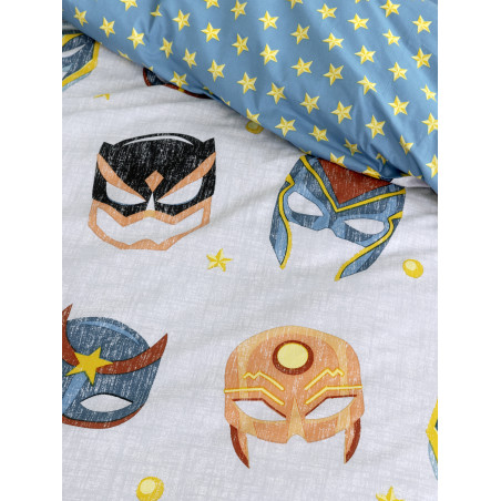 Σετ Παιδικά Σεντόνια Μονά 3 Τεμαχίων Nima Superheroes 170x255