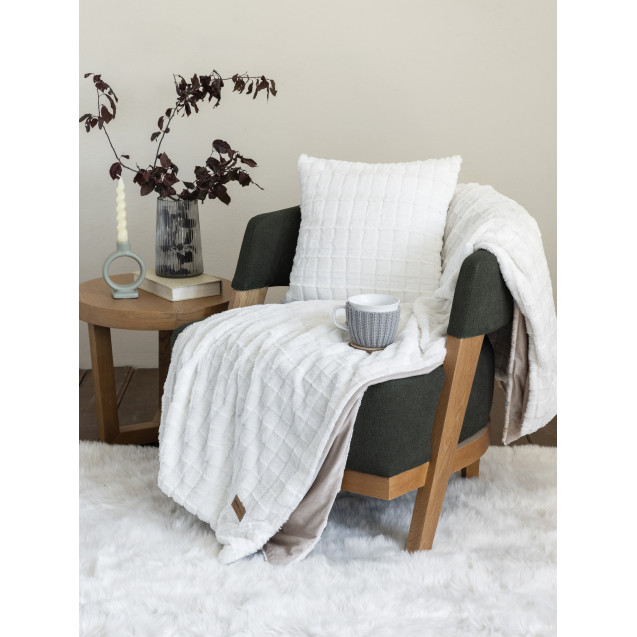 Κουβέρτα καναπέ Nima Weave Cream 130x170