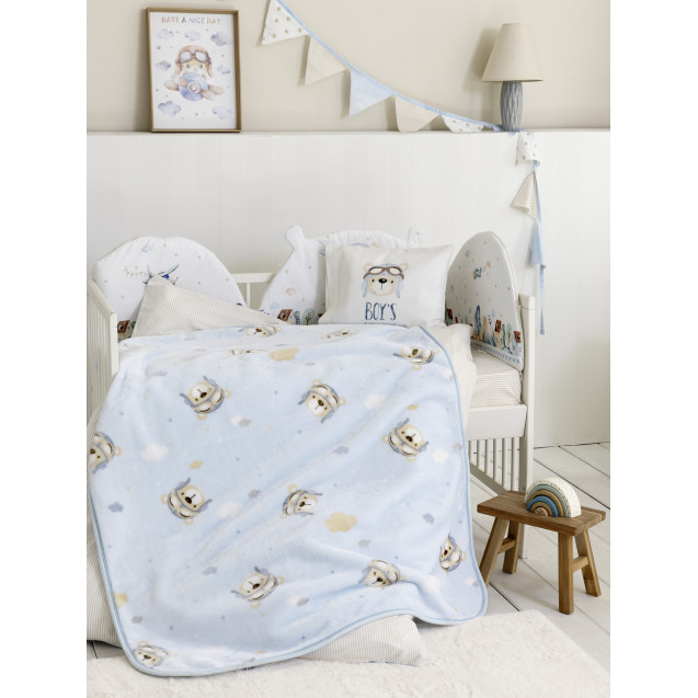 Κουβέρτα Βελουτέ Αγκαλιάς Nima Boy's World 80x110