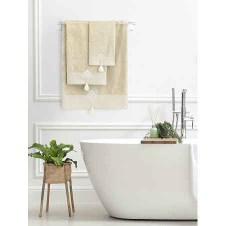 Σετ Πετσέτες 3 Τεμαχίων Nima Emeline Beige 30x50,50x90,70x140