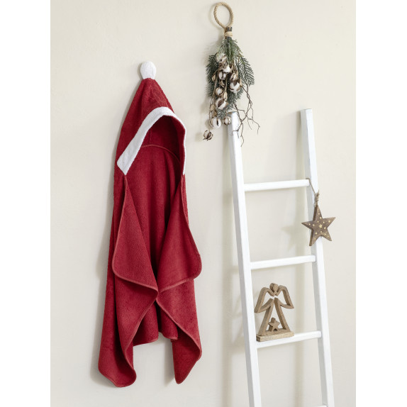 Παιδική κάπα με κουκουλα Nima Santa Claus 70x120