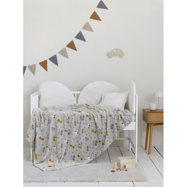 Κουβέρτα Fleece Κούνιας Nima Dino Town 110x150