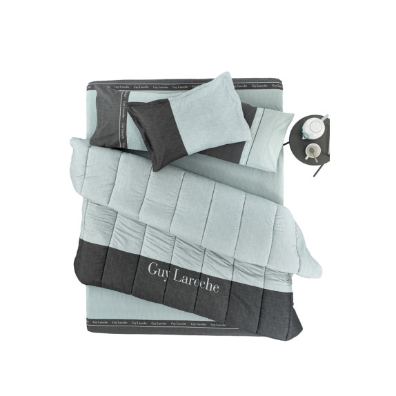 Παπλωματοθήκη Υπέρδιπλη Guy Laroche Kent Aqua Grey 225x245
