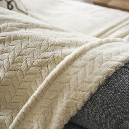 Ριχτάρι Πολυθρόνας Gofis Home Julien Cotton Beige 114/05 190x190