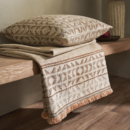 Ριχτάρι Τετραθέσιου Gofis Home Indira Grain Beige 258/04 180x350