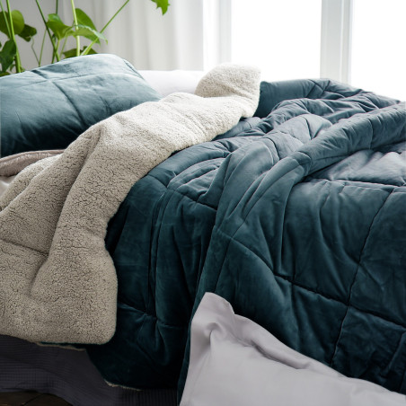 Κουβερτοπάπλωμα Μονό με Γούνα Gofis Home Teddy Jean Blue 407/18 170x220