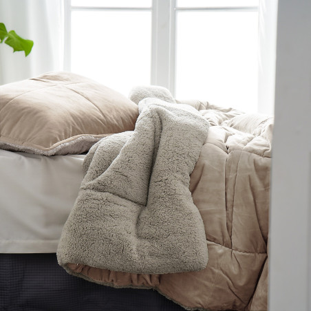 Κουβερτοπάπλωμα Υπέρδιπλο με Γούνα Gofis Home Teddy Pearl Salmon 407/23 235x245