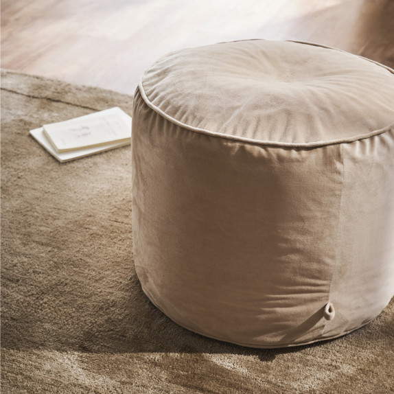 Πουφ Gofis Home Winter Dove Beige 711/06 40x50x50