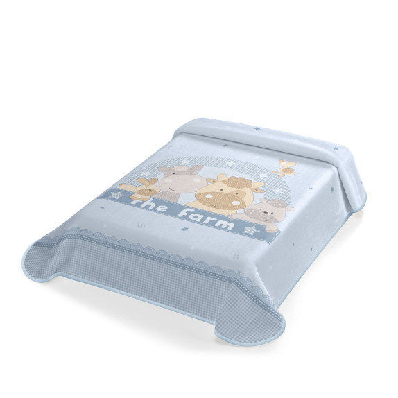 Κουβερτα Ισπανιας Κουνιας 110X140 Belpla Ster 664 Blue