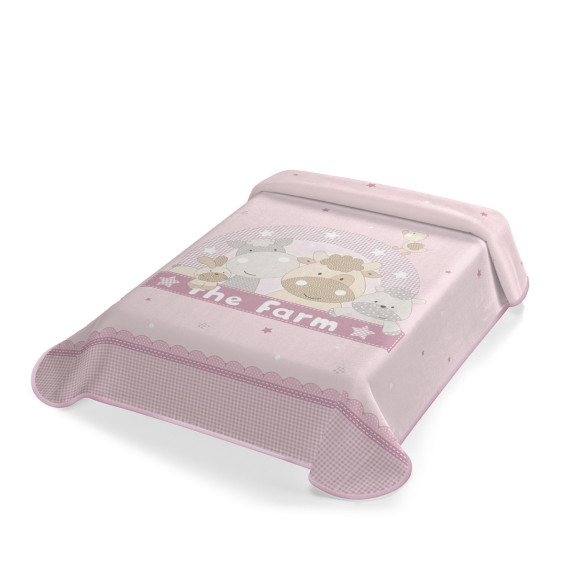 Κουβερτα Ισπανιας Κουνιας 110X140 Belpla Ster 664 Pink