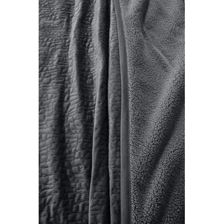 Σετ Κουβέρτα Βελουτέ Ημίδιπλη και Μαξιλαροθήκη Διακόσμησης Guy Laroche Bolzano Anthracite 180x220