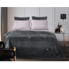 Σετ Κουβέρτα Βελουτέ Υπέρδιπλη και Μαξιλαροθήκη Διακόσμησης Guy Laroche Bolzano Anthracite 220x240