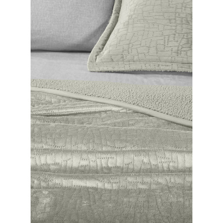 Σετ Κουβέρτα Βελουτέ Υπέρδιπλη και Μαξιλαροθήκη Διακόσμησης Guy Laroche Bolzano Khaki 220x240