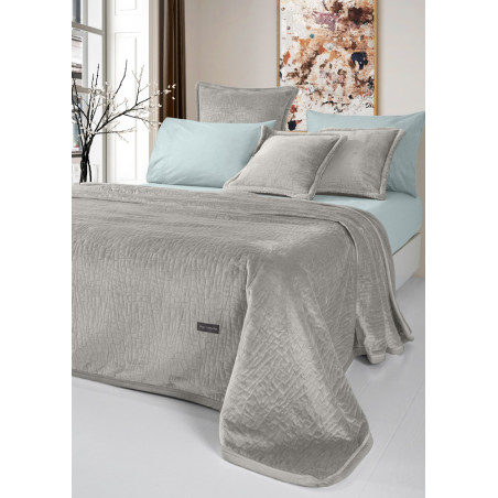 Σετ Κουβέρτα Βελουτέ Μονή και Μαξιλαροθήκη Διακόσμησης Guy Laroche Bolzano Vison 160x220