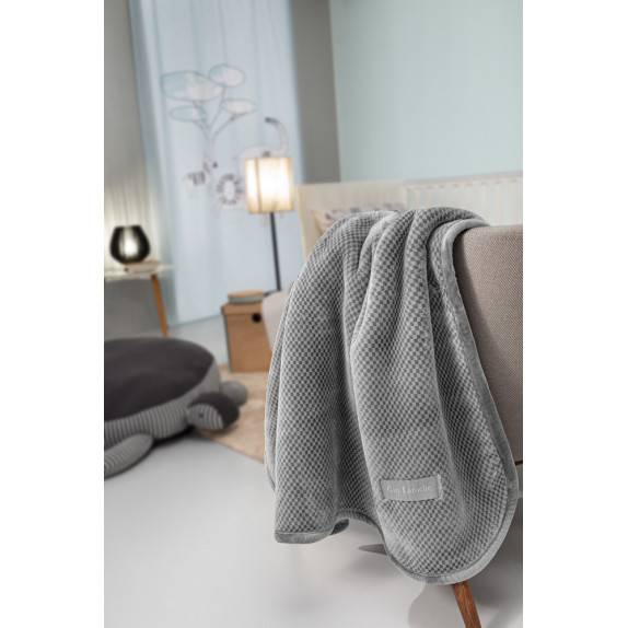 Κουβέρτα Βελουτέ Κούνιας Guy Laroche Cheval Silver 110x140