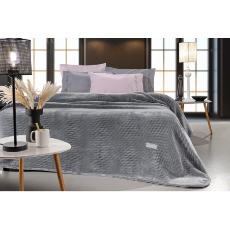 Κουβέρτα Βελουτέ Μονή Guy Laroche Cheval Silver 160x220