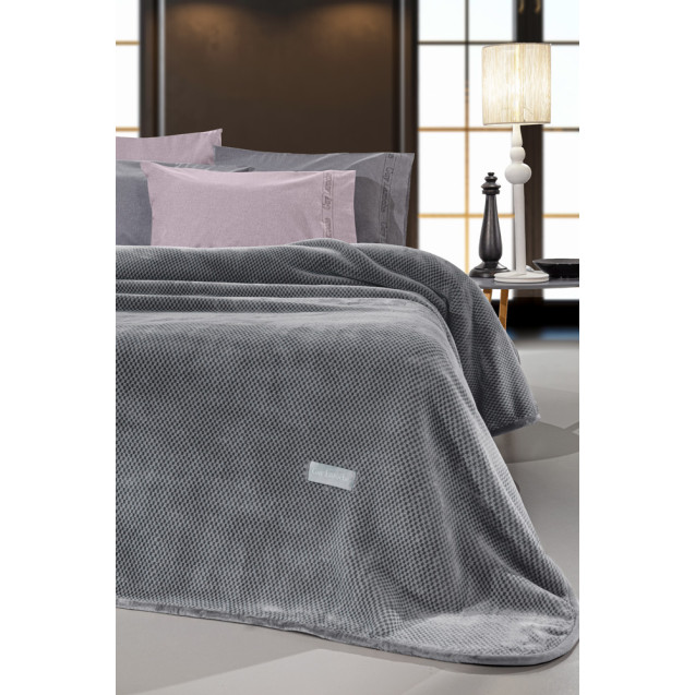 Κουβέρτα Βελουτέ Μονή Guy Laroche Cheval Silver...