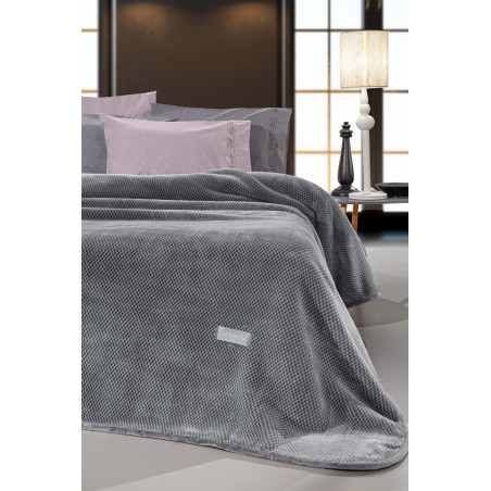 Κουβέρτα Βελουτέ Μονή Guy Laroche Cheval Silver 160x220