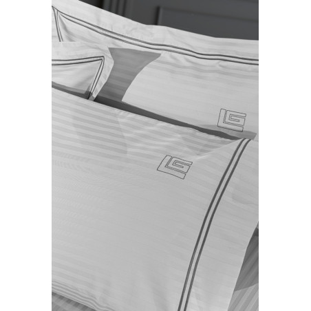Σετ Μαξιλαροθήκες 2 Τεμαχίων Guy Laroche Nice Cement D. Silver 52x72 Oxford