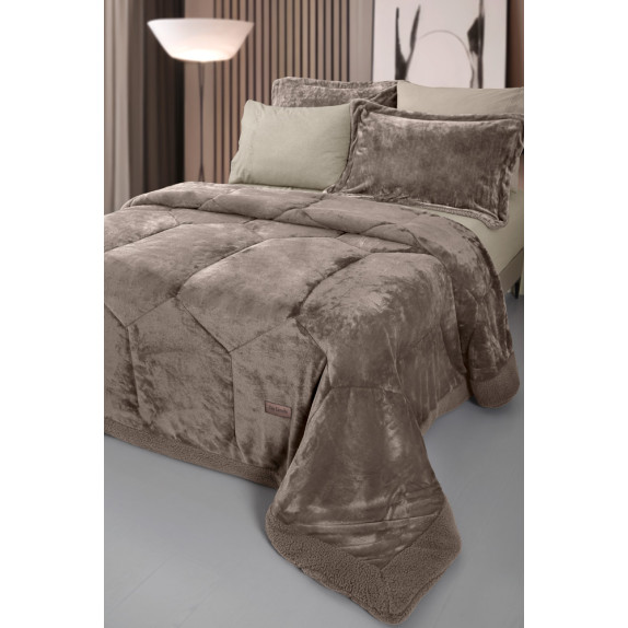 Κουβερτοπάπλωμα Μονό Guy Laroche Prisma Cocoa 160x240