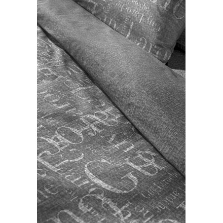 Σετ Παπλωματοθήκη Φανελένια Υπέρδιπλη 3 Τεμαχίων Guy Laroche Brand Carbon Flannel 225x245