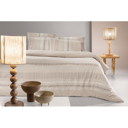 Σετ Παπλωματοθήκη Φανελένια Υπέρδιπλη 3 Τεμαχίων Guy Laroche Nuvola Taupe Flannel 225x245