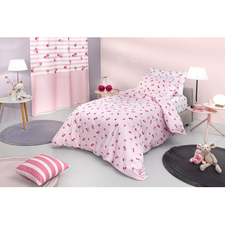 Σετ Παιδικά Σεντόνια Μονά με Λάστιχο 3 Τεμαχίων Guy Laroche Cherries 100x200+28