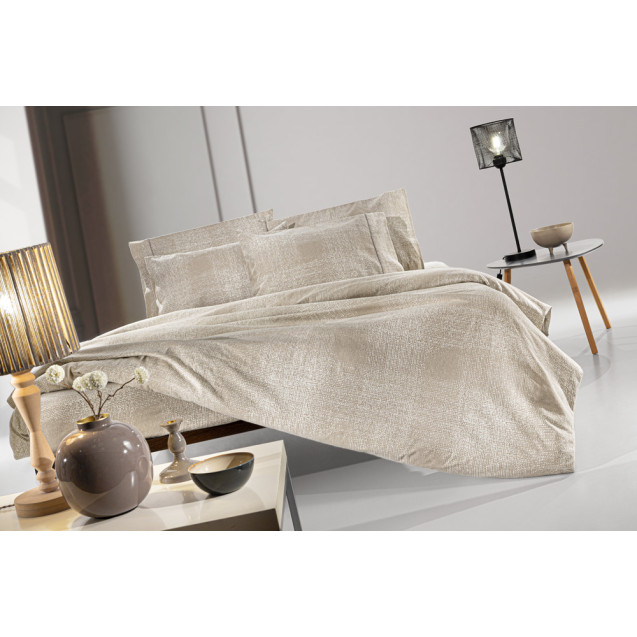 Σετ Σεντόνια Φανελένια Υπέρδιπλα με Λάστιχο 4...