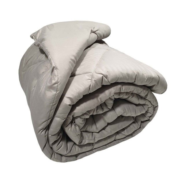 Πάπλωμα Μικροϊνών Stripe ΚΟΜΒΟΣ Beige Satin...