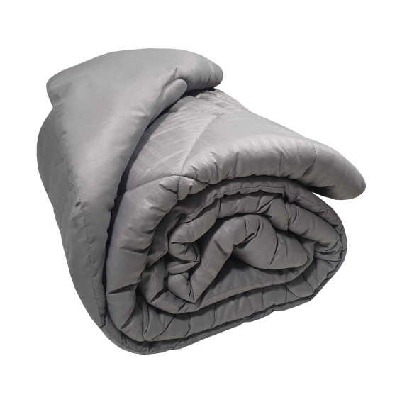 Πάπλωμα Μικροϊνών Stripe ΚΟΜΒΟΣ Grey Satin Stripe - Grey...