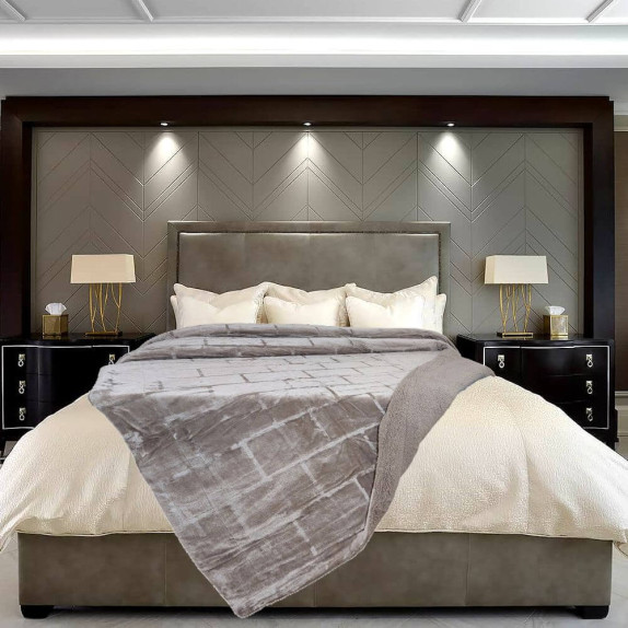 Κουβέρτα Βελουτέ με Γούνα Sherpa Υπέρδιπλη Morven Bari...