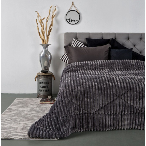 Κουβερτοπάπλωμα Μονό Sb Home Cortina Grey 160x240