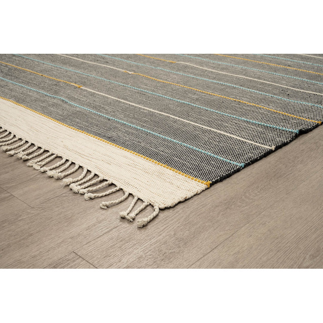 Χαλί New Plan Ribella Χειροποιητο 100 D.Grey...