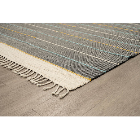 Χαλί New Plan Ribella Χειροποιητο 100 D.Grey 133x190