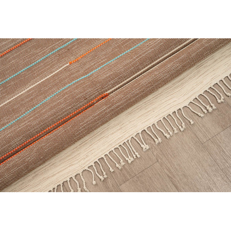 Χαλί New Plan Ribella Χειροποιητο 600 Brown 070x190