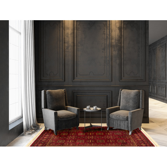 Χαλί New Plan Persia 315 Burgundy Με Κροσσι...