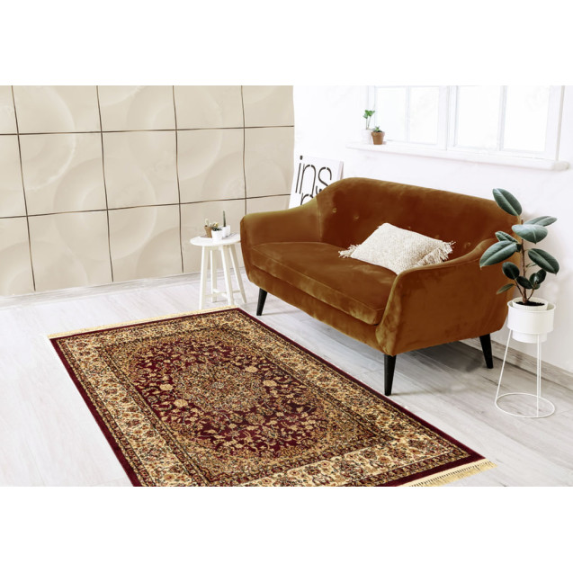 Χαλί New Plan Persia 5649 Burgundy Με Κροσσι...