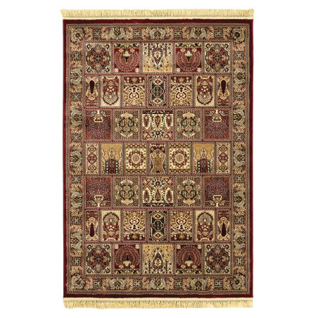 Χαλί New Plan Persia 6283 Burgundy Με Κροσσι 133x190