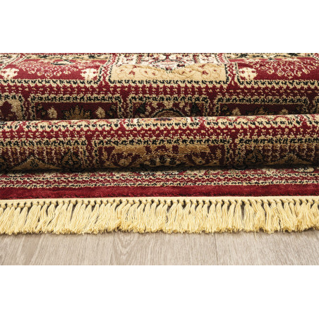 Χαλί New Plan Persia 6283 Burgundy Με Κροσσι 133x190