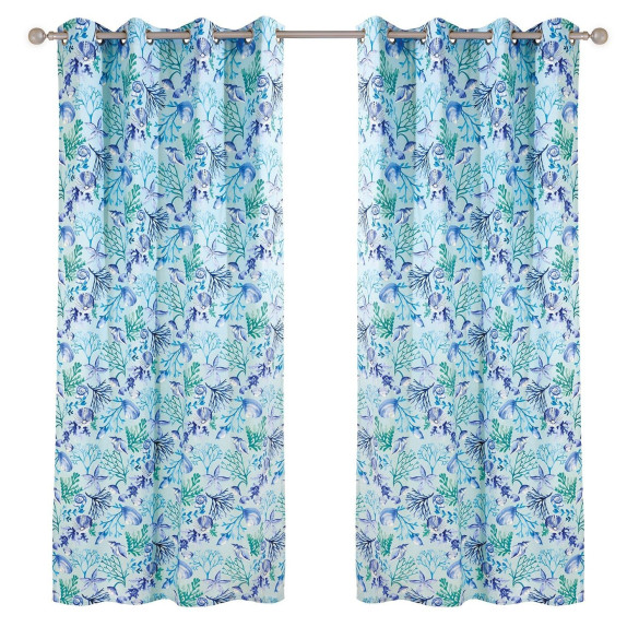 Κουρτίνα Με Κρικους Das Home 2102 Τυρκουαζ-μπλε 140x260